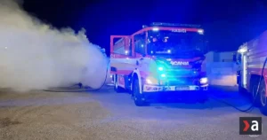 Hlohovec: Požiar ťahača spôsobil škodu 25-tisíc eur, príčina nie je známa