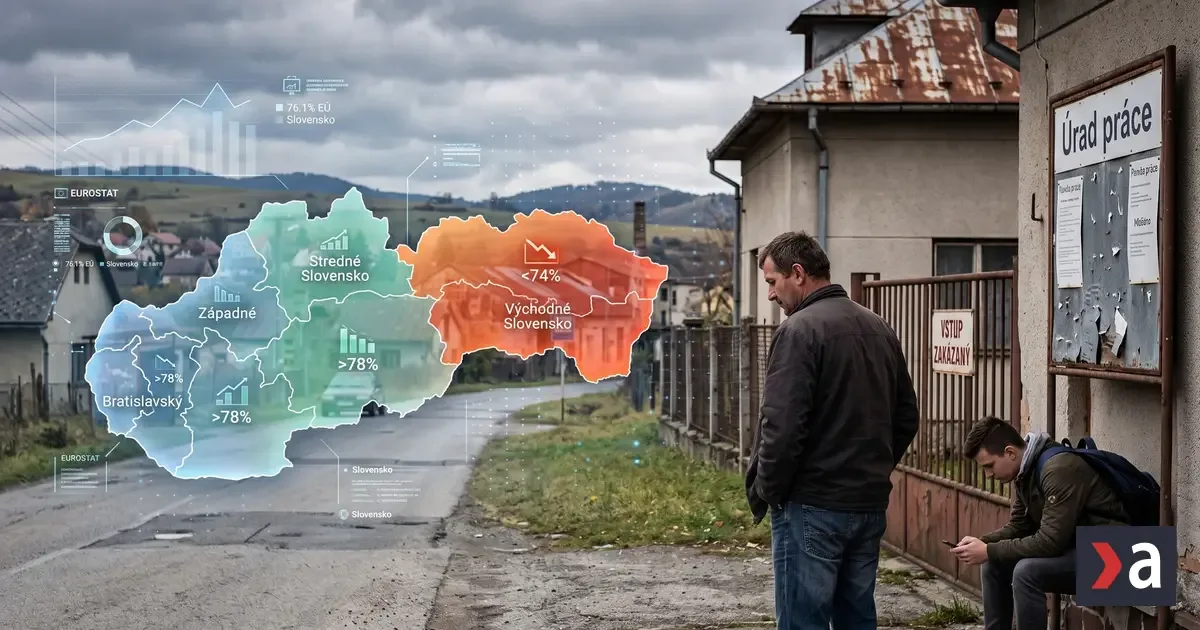 Nové dáta Eurostatu odhalili, ktorý región najviac zaostáva